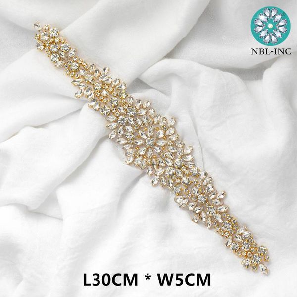 wedding sashes (1pc) gold crystal bridal rhinestone applique belt sash for dress accessories wdd0238, White
wedding sashes (1pc) gold crystal bridal rhinestone applique belt sash for dress accessories wdd0238, White