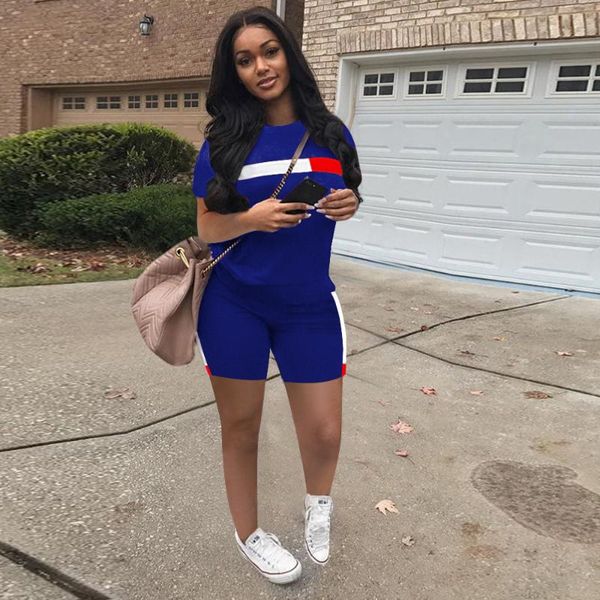 women's tracksuits 2021 summer ladies casual fashion street sports side stripe splicing short sleeve two piece sets, Gray
women's tracksuits 2021 summer ladies casual fashion street sports side stripe splicing short sleeve two piece sets, Gray