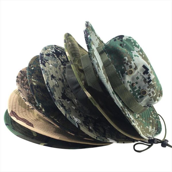 fashion military camouflage bucket hats jungle camo fisherman hat with wide brim sun fishing camping caps cotton, Blue;gray
fashion military camouflage bucket hats jungle camo fisherman hat with wide brim sun fishing camping caps cotton, Blue;gray
