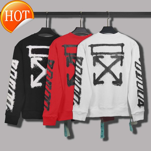 version of chaopai off-white2021 european style classic arrstyle and graffiti splash process round neck sweater, Black
version of chaopai off-white2021 european style classic arrstyle and graffiti splash process round neck sweater, Black