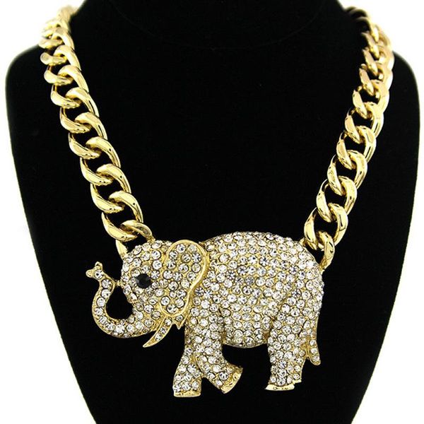 iced out gold color elephant pendant pave bling rhinestone animal necklace for men women hip hop rock jewelry droppshiping necklaces, Silver
iced out gold color elephant pendant pave bling rhinestone animal necklace for men women hip hop rock jewelry droppshiping necklaces, Silver