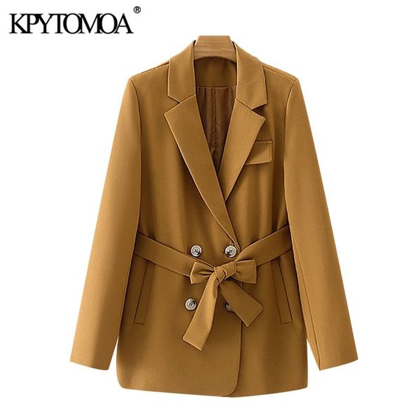 women fashion with belt double breasted blazer coat long sleeve pockets female outerwear chic 210420, White;black
women fashion with belt double breasted blazer coat long sleeve pockets female outerwear chic 210420, White;black