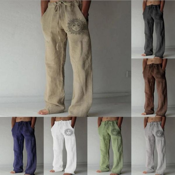 men's pants 2021 fall products pocket printing loose straight cotton and linen drawstring sports casual, Black
men's pants 2021 fall products pocket printing loose straight cotton and linen drawstring sports casual, Black