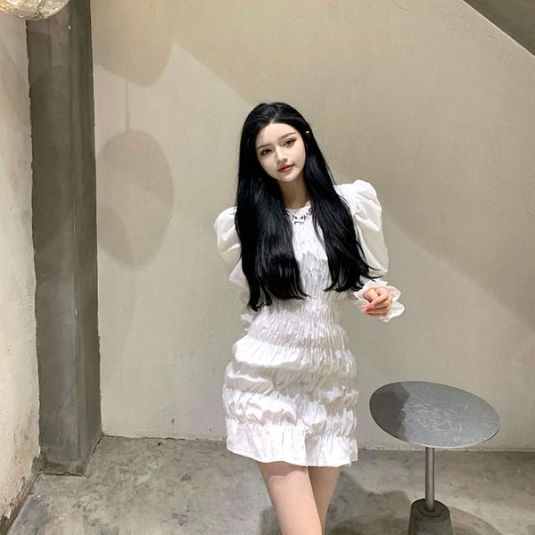 party dresses dress 2021 spring french pleated bubble sleeve buttock short skirt slim hw3u, White;black
party dresses dress 2021 spring french pleated bubble sleeve buttock short skirt slim hw3u, White;black