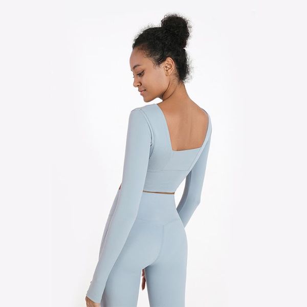 women u-type beauty curve back sport slim yoga clothes workout gym long sleeve fitness running high waist crop sportwear outfit
women u-type beauty curve back sport slim yoga clothes workout gym long sleeve fitness running high waist crop sportwear outfit