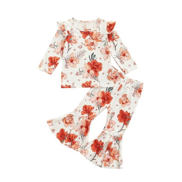 clothing sets 2021 0-4y fall kids girl set cute floral print ruffle shoulder long sleeve flare pants toddler outfits 2pcs, White
clothing sets 2021 0-4y fall kids girl set cute floral print ruffle shoulder long sleeve flare pants toddler outfits 2pcs, White