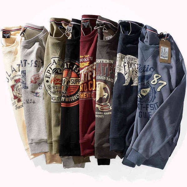 american retro terry printed hoodies men's pure cotton washed old round neck pullover knitted long-sleeved casual sweatshirts 211106, Black
american retro terry printed hoodies men's pure cotton washed old round neck pullover knitted long-sleeved casual sweatshirts 211106, Black