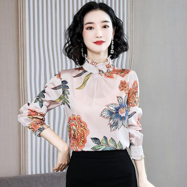 office ladies shirts 2021 autumn lotus leaf collar pullover elegant fashion shirt temperament printed women's blouses &, White
office ladies shirts 2021 autumn lotus leaf collar pullover elegant fashion shirt temperament printed women's blouses &, White