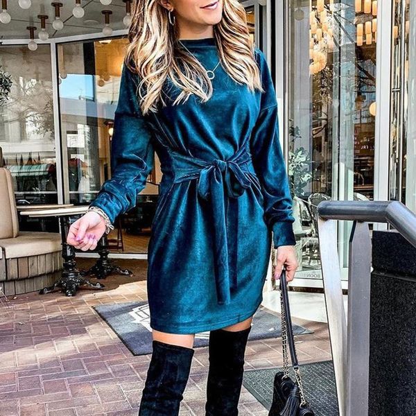 casual dresses women fashion solid color round neck long sleeve sweater dress simple and elegant vestido woman, Black;gray
casual dresses women fashion solid color round neck long sleeve sweater dress simple and elegant vestido woman, Black;gray