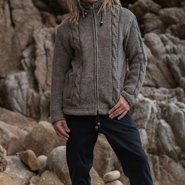 men's sweaters men retro zipper stand collar sweater cardigan autumntwist knitting coat fashion winter long sleeve jumper, White;black
men's sweaters men retro zipper stand collar sweater cardigan autumntwist knitting coat fashion winter long sleeve jumper, White;black