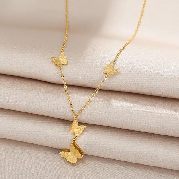 chokers design stainless steel butterfly pendant necklaces for women golden color necklace korean jewelry gifts drop, Golden;silver
chokers design stainless steel butterfly pendant necklaces for women golden color necklace korean jewelry gifts drop, Golden;silver