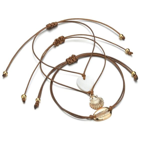heart shell rope chain bracelets bangles for women metal charm sets jewelry, Golden;silver
heart shell rope chain bracelets bangles for women metal charm sets jewelry, Golden;silver