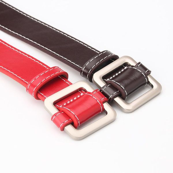 belts fashion ladies' without holes buckle leather simple girls' culottes decorated with european, Black;brown
belts fashion ladies' without holes buckle leather simple girls' culottes decorated with european, Black;brown