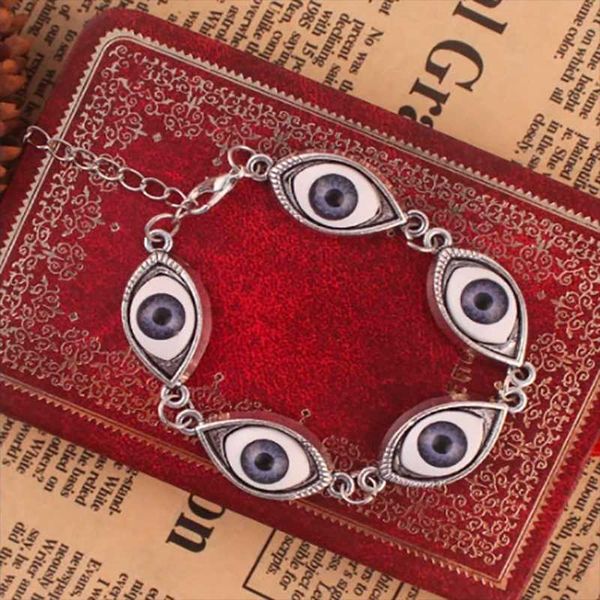 link, chain retro punk multiple devil's blue eyes bracelet vintage hand-made rope charm eye bracelets for women fashion jewelry, Black
link, chain retro punk multiple devil's blue eyes bracelet vintage hand-made rope charm eye bracelets for women fashion jewelry, Black