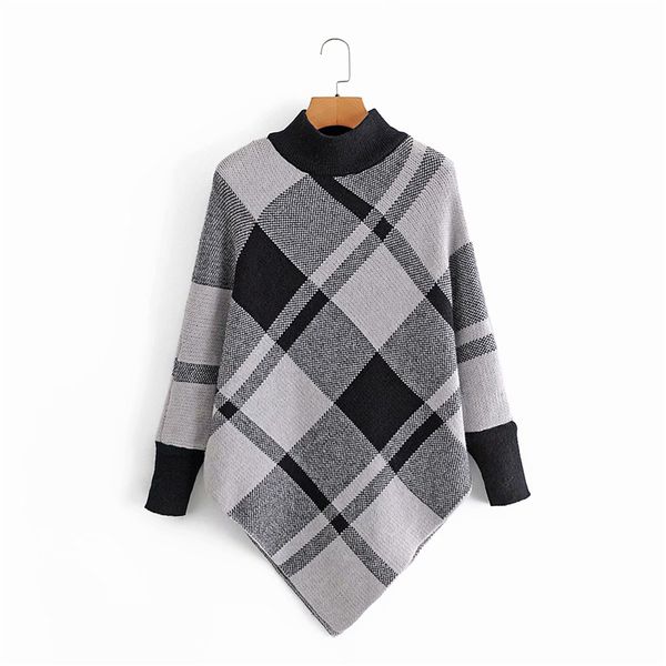 women's knits & tees elegant women turtleneck sweater fashion ladies plaid loose pullovers streetwear female knitted cloak chic gi, White
women's knits & tees elegant women turtleneck sweater fashion ladies plaid loose pullovers streetwear female knitted cloak chic gi, White