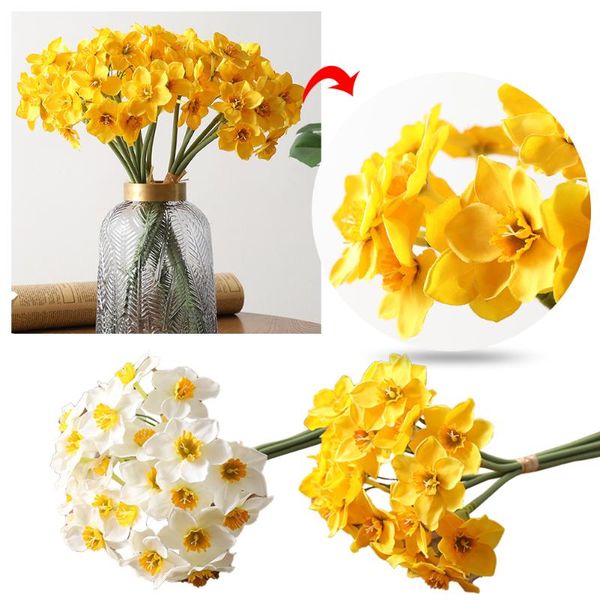 rural style real touch artificial bouquet silk simulation daffodil home wedding festive arrangement decoration decorative flowers & wreaths
rural style real touch artificial bouquet silk simulation daffodil home wedding festive arrangement decoration decorative flowers & wreaths