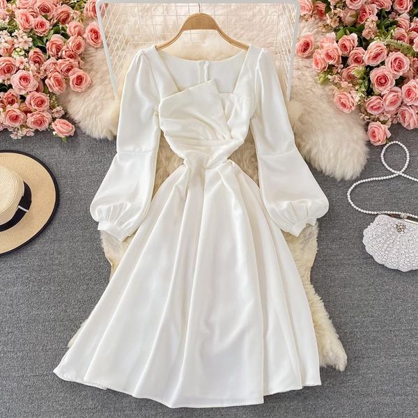 casual dresses french girl square neck autumn dress 2021 gentle women celebrity waist closing midi long office work, Black;gray
casual dresses french girl square neck autumn dress 2021 gentle women celebrity waist closing midi long office work, Black;gray