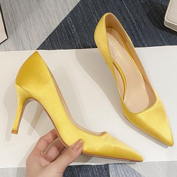 dress shoes arrivals pointed toe light mouth red bridal wedding silk satin thin high heels stiletto single women pumps o0008, Black
dress shoes arrivals pointed toe light mouth red bridal wedding silk satin thin high heels stiletto single women pumps o0008, Black
