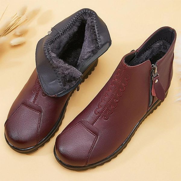 boots women ankle ladies warm snow woman non slip leather zipper shoes fashion fur female plush flats, Black
boots women ankle ladies warm snow woman non slip leather zipper shoes fashion fur female plush flats, Black