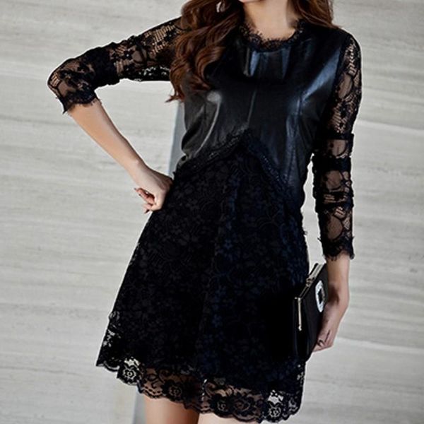 casual dresses office lady long sleeve mini dress womens 2021 vestidos o-neck genuine leather sheepskin lace slim robe femme big size s-5xl, Black;gray
casual dresses office lady long sleeve mini dress womens 2021 vestidos o-neck genuine leather sheepskin lace slim robe femme big size s-5xl, Black;gray