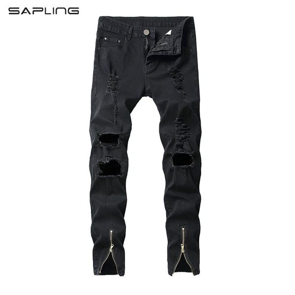 men's jeans slim fit ankle zip hole ripped male trousers streetwear denim pants fashion stretchs leg opening zipper mens, Blue
men's jeans slim fit ankle zip hole ripped male trousers streetwear denim pants fashion stretchs leg opening zipper mens, Blue