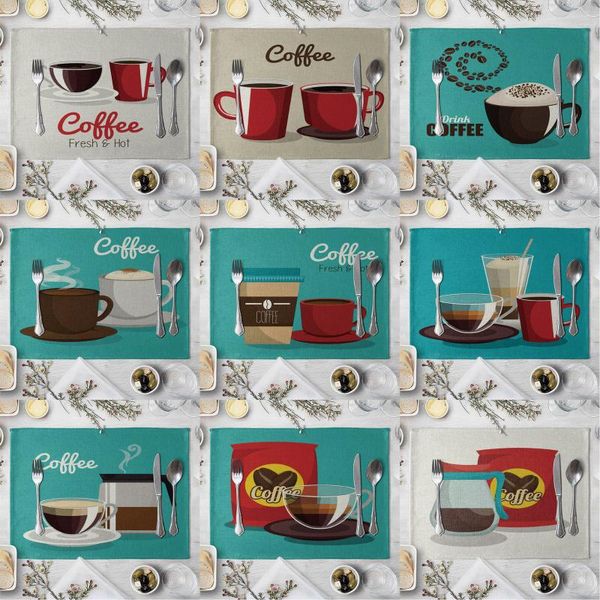 mats & pads fashion coffee print rectangle western style table pad cut placemat for dinner kitchen 40x30cm
mats & pads fashion coffee print rectangle western style table pad cut placemat for dinner kitchen 40x30cm