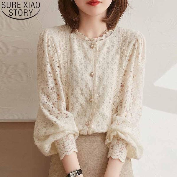 women's blouses & shirts autumn puff long sleeve o-neck casual loose clothes french style apricot lace women sweet blusa mujer 16619, White
women's blouses & shirts autumn puff long sleeve o-neck casual loose clothes french style apricot lace women sweet blusa mujer 16619, White