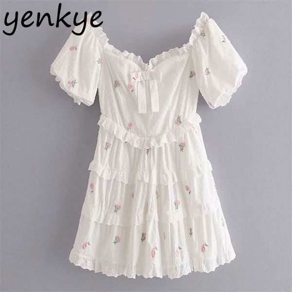 shoulder off floral embroidery dress women short sleeve layered cake casual summer mini romantic party es 210514, Black;gray
shoulder off floral embroidery dress women short sleeve layered cake casual summer mini romantic party es 210514, Black;gray