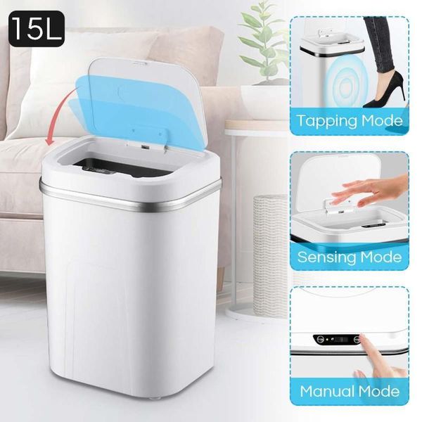 waste bins 15l intelligent trash can automatic sensor kitchen dustbin usb electric waterproof bin eco-friendly bathroom garbage
waste bins 15l intelligent trash can automatic sensor kitchen dustbin usb electric waterproof bin eco-friendly bathroom garbage