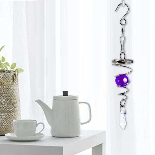 decorative objects & figurines crystal wind chimes dynamic stainless steel runner with glass ball spiral tail outdoor home decor hook ts3
decorative objects & figurines crystal wind chimes dynamic stainless steel runner with glass ball spiral tail outdoor home decor hook ts3