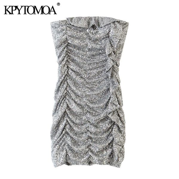 women fashion sequined ruffled pleated mini dress vintage exposed shoulders back zipper female dresses mujer 210416, Black;gray
women fashion sequined ruffled pleated mini dress vintage exposed shoulders back zipper female dresses mujer 210416, Black;gray