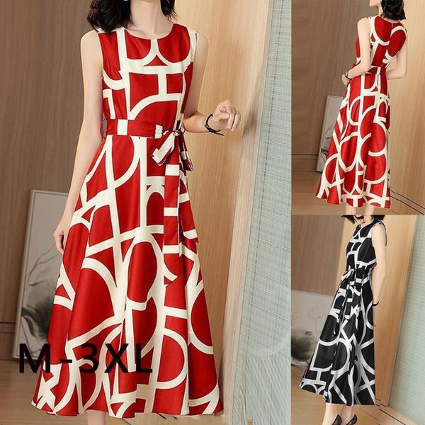 casual dresses for women summer fashion o-neck sleeveless long a-line printed ladies elegant brief slim dress female, Black;gray
casual dresses for women summer fashion o-neck sleeveless long a-line printed ladies elegant brief slim dress female, Black;gray