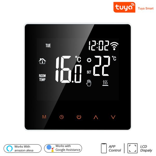 tuya wifi smart thermostat lcd display touch screen for electric floor heating water/gas boiler temperature remote controller
tuya wifi smart thermostat lcd display touch screen for electric floor heating water/gas boiler temperature remote controller