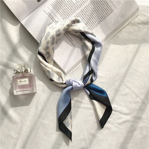leopard pattern geometry korean fashion small square scarf women's professional decoration versatile leisure headscarf scarves, Blue;gray
leopard pattern geometry korean fashion small square scarf women's professional decoration versatile leisure headscarf scarves, Blue;gray