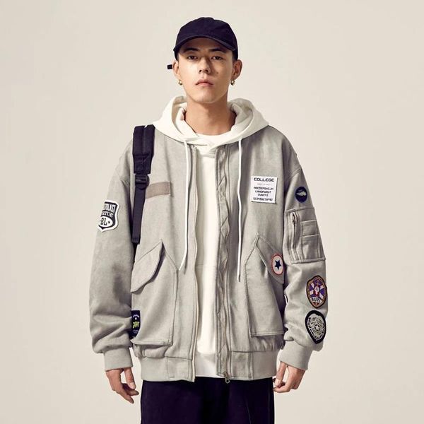 men's jackets e-baihui pilot jacket casual loose zipper sportswear fashion baseball coat autumn windbreaker streetwear bomber overcoat, Black;brown
men's jackets e-baihui pilot jacket casual loose zipper sportswear fashion baseball coat autumn windbreaker streetwear bomber overcoat, Black;brown