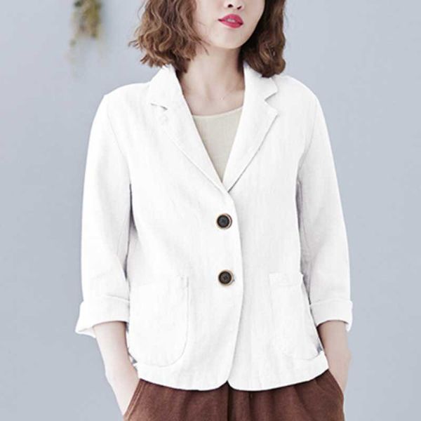 women's suits & blazers 2021 autumn jackets women slim vintage solid suit blazer female office lady ol s780, White;black
women's suits & blazers 2021 autumn jackets women slim vintage solid suit blazer female office lady ol s780, White;black