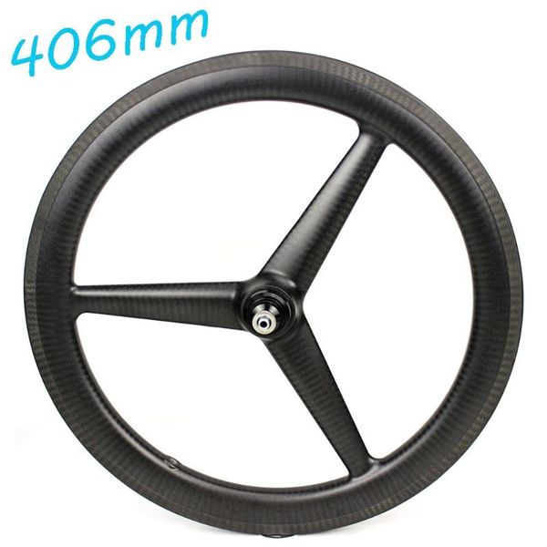 bike wheels 406mm carbon tri spoke clincher wheel bmx foding rims glossy/matte three front or rear 3 and powerway hub
bike wheels 406mm carbon tri spoke clincher wheel bmx foding rims glossy/matte three front or rear 3 and powerway hub