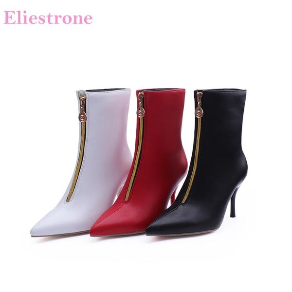boots 2021 brand comfortable red white women mid calf zip high thin heels lady party shoes big size 10 43 45 47, Black
boots 2021 brand comfortable red white women mid calf zip high thin heels lady party shoes big size 10 43 45 47, Black