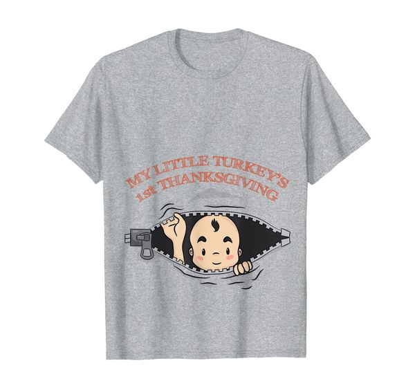 my little turkey's first thanksgiving party t-shirt, White;black
my little turkey's first thanksgiving party t-shirt, White;black