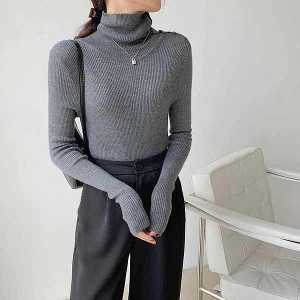 women's sweaters autumn winter basic solid jumpers for women turtleneck side buttons ladies skinny knitted pullovers 2021, White;black
women's sweaters autumn winter basic solid jumpers for women turtleneck side buttons ladies skinny knitted pullovers 2021, White;black
