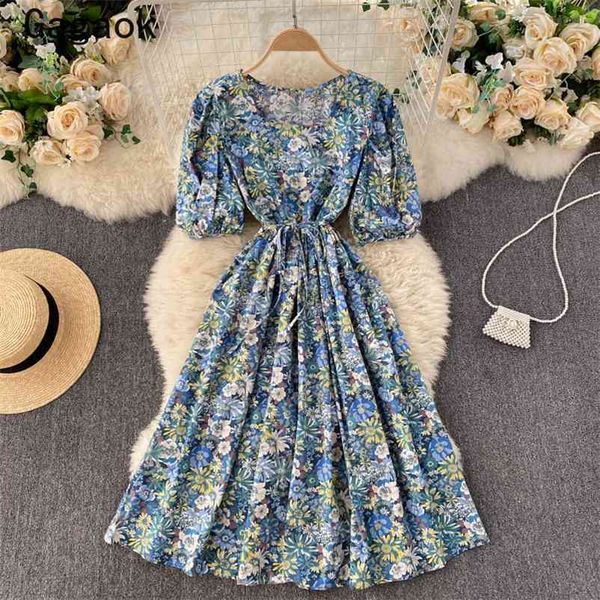 dresses women summer square collar puff sleeve vintage print midi dress slim fashion sweet chic wild vestidos 210531, Black;gray
dresses women summer square collar puff sleeve vintage print midi dress slim fashion sweet chic wild vestidos 210531, Black;gray