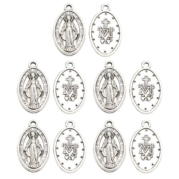 charms 10 pcs saint benedict medal necklace protection jewelry fátima mary's apparition double sided christian gift decoration, Bronze;silver
charms 10 pcs saint benedict medal necklace protection jewelry fátima mary's apparition double sided christian gift decoration, Bronze;silver