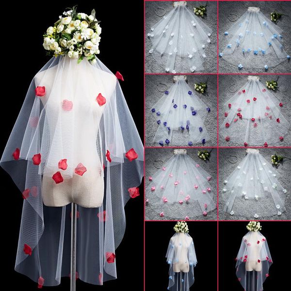 bridal veils bride's wedding dress single-layer flower party travel po lace veil, Black
bridal veils bride's wedding dress single-layer flower party travel po lace veil, Black