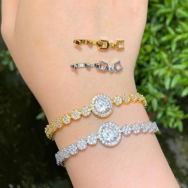 charm bracelets cwwzircons gorgeous white gold color 5a round halo cubic zirconia bracelet for women wedding party bridal bangle jewelry cb2, Golden;silver
charm bracelets cwwzircons gorgeous white gold color 5a round halo cubic zirconia bracelet for women wedding party bridal bangle jewelry cb2, Golden;silver