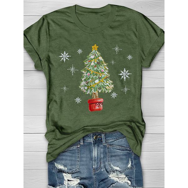 ladies t-shirt harajuku summer christmas wish tree printed pattern street casual round neck short sleeve comfortable, White
ladies t-shirt harajuku summer christmas wish tree printed pattern street casual round neck short sleeve comfortable, White