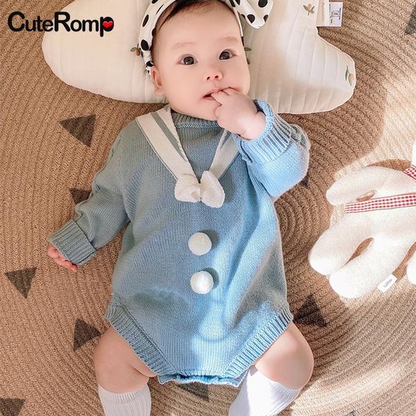 sailor collar baby girl boy romper autumn born knitted rompers ruffle long sleeve cotton clothes infant jumpsuits overall, Blue
sailor collar baby girl boy romper autumn born knitted rompers ruffle long sleeve cotton clothes infant jumpsuits overall, Blue