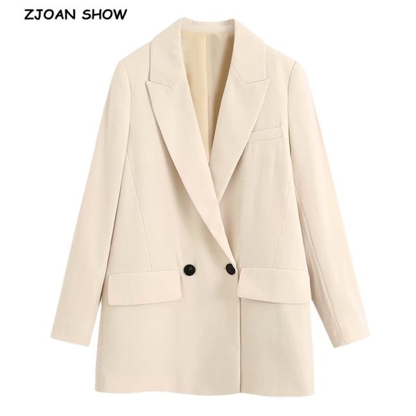 autumn style double breasted buttons causal blazer boyfriend vintage women mid long suit coat fashion femme 210429, White;black
autumn style double breasted buttons causal blazer boyfriend vintage women mid long suit coat fashion femme 210429, White;black