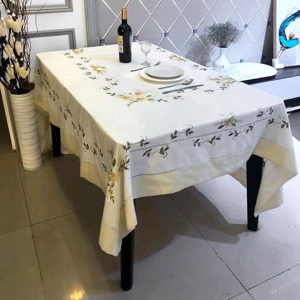 table cloth home tablecloth rectangular linen cotton material exquisite and elegant flower embroidery kitchen restaurant
table cloth home tablecloth rectangular linen cotton material exquisite and elegant flower embroidery kitchen restaurant