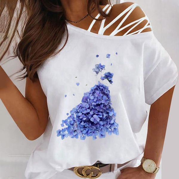 women's t-shirt women printing strapless summer o-neck short sleeve tee female clothing y2k camisetas de mujer, White
women's t-shirt women printing strapless summer o-neck short sleeve tee female clothing y2k camisetas de mujer, White
