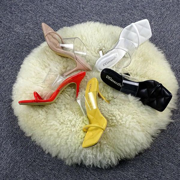 ladies high heels slippers 10.5cm female sandals 2021 square toe outdoor transparent woman shoes slides, Black
ladies high heels slippers 10.5cm female sandals 2021 square toe outdoor transparent woman shoes slides, Black